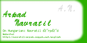 arpad navratil business card